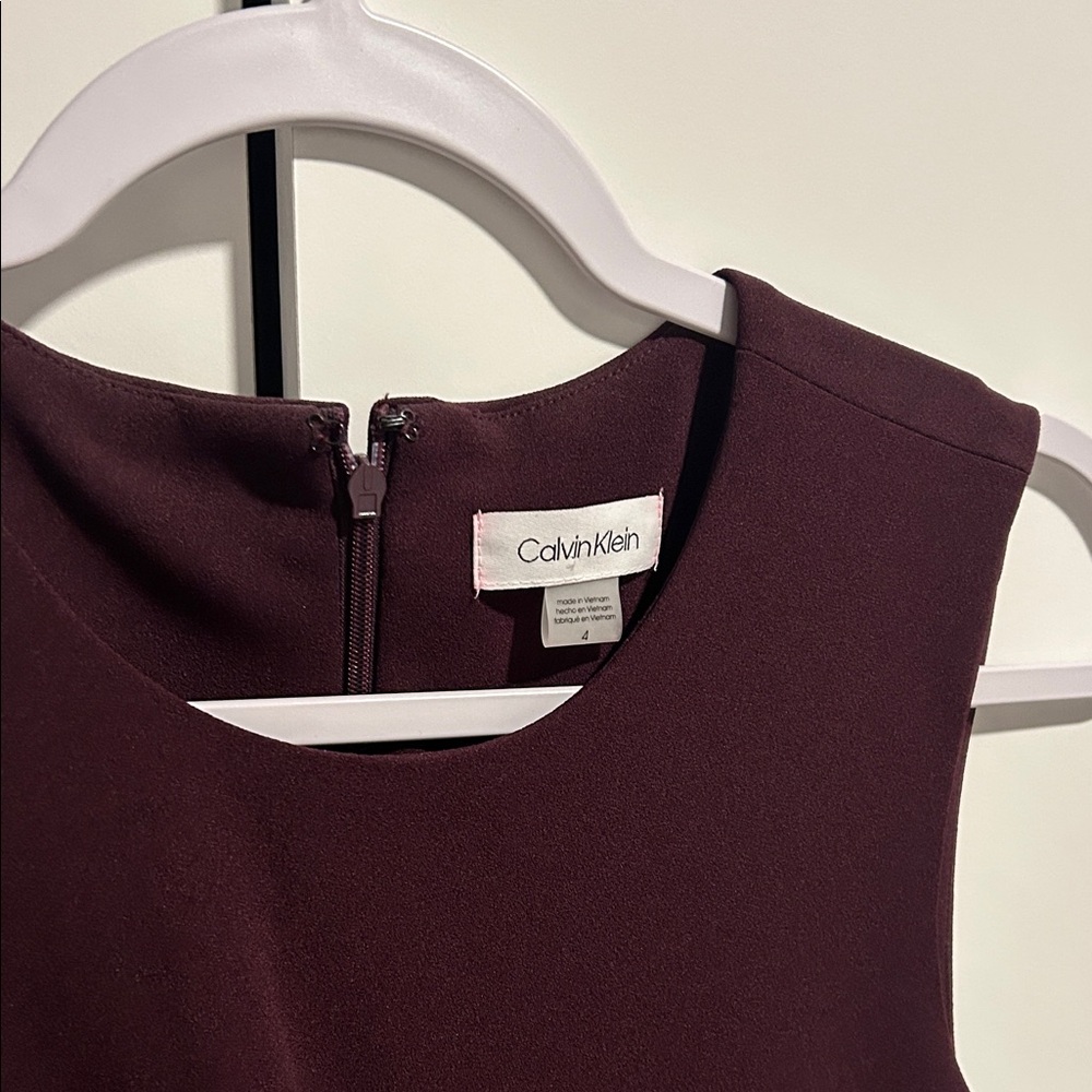 Calvin Klein Women's Deep Purple Midi Dress - Picture 2 of 4